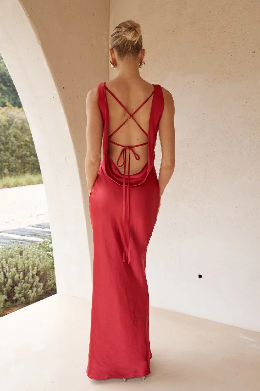 ADAIR MAXI DRESS - CHERRY Prom maxi dresses