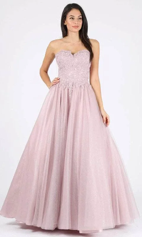 Eureka Fashion 9898 - Embroidered Sweetheart Neck Long Gown Cocktail party dresses