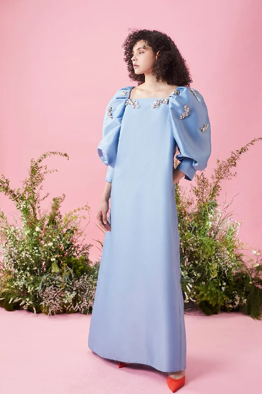 A line taffeta dress with crystal embellishments Vintage unclassified dresses