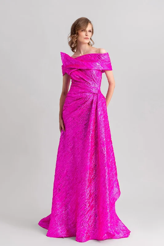 Asymmetrical neckline off shoulder dress Wrap unclassified dresses