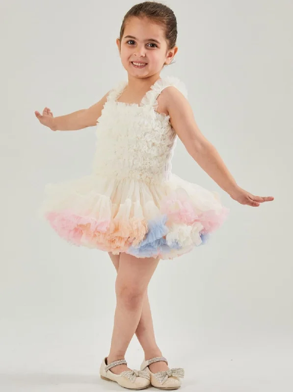 Ballerina Girl Baby Girl Dress in Ombre Ivory Corset unclassified dresses