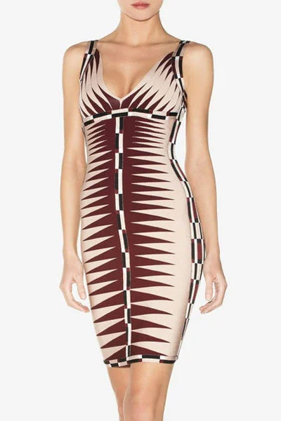 Individual Red Zebra Print Bandage Dress PrettyLittleThing floral dresses