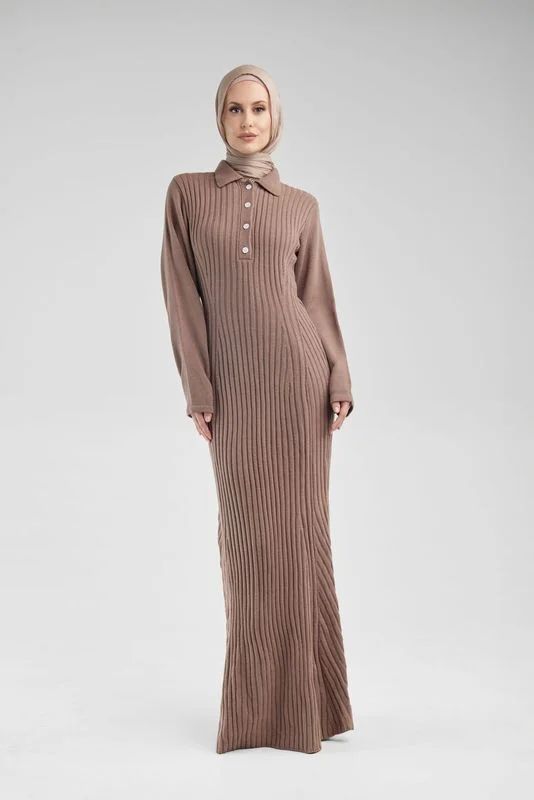 Knitted Polo Dress Ruffled unclassified dresses