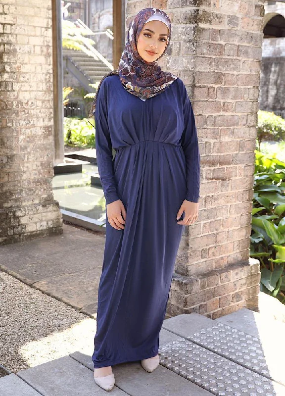 Navy Ruched Dress Spring unclassified dresses