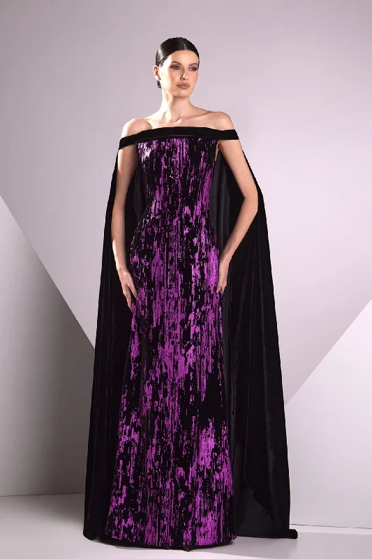 Sleeveless velvet devore dress Engagement unclassified dresses