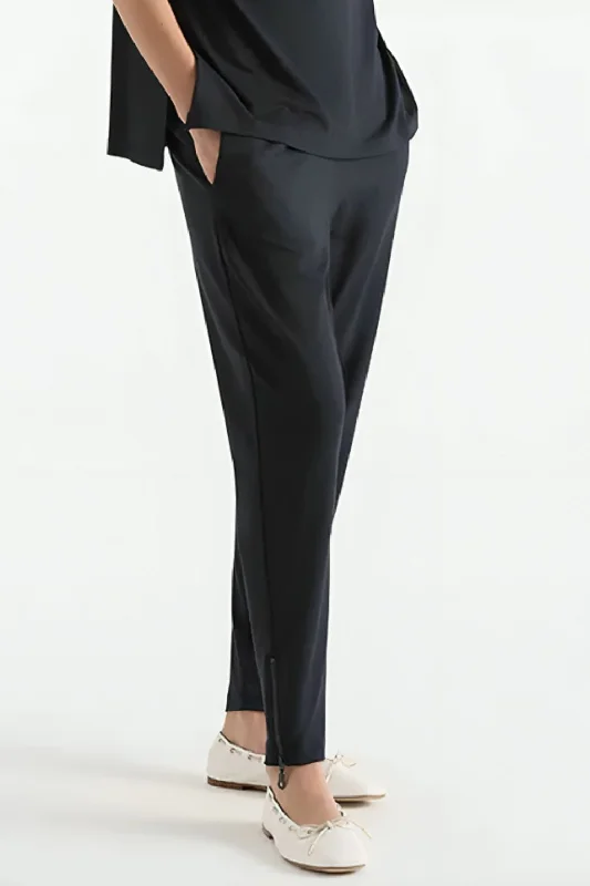 Zip Stiletto Pant | Navy Sequin unclassified dresses