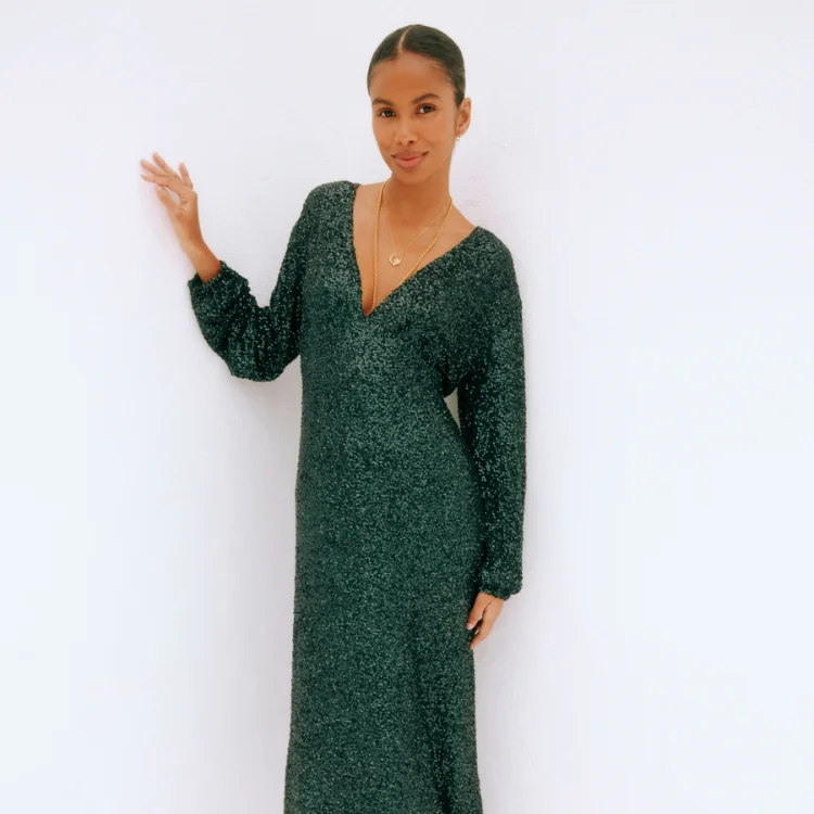 Emerald Sequin Emma Dress Sequin Dress Sparkle
