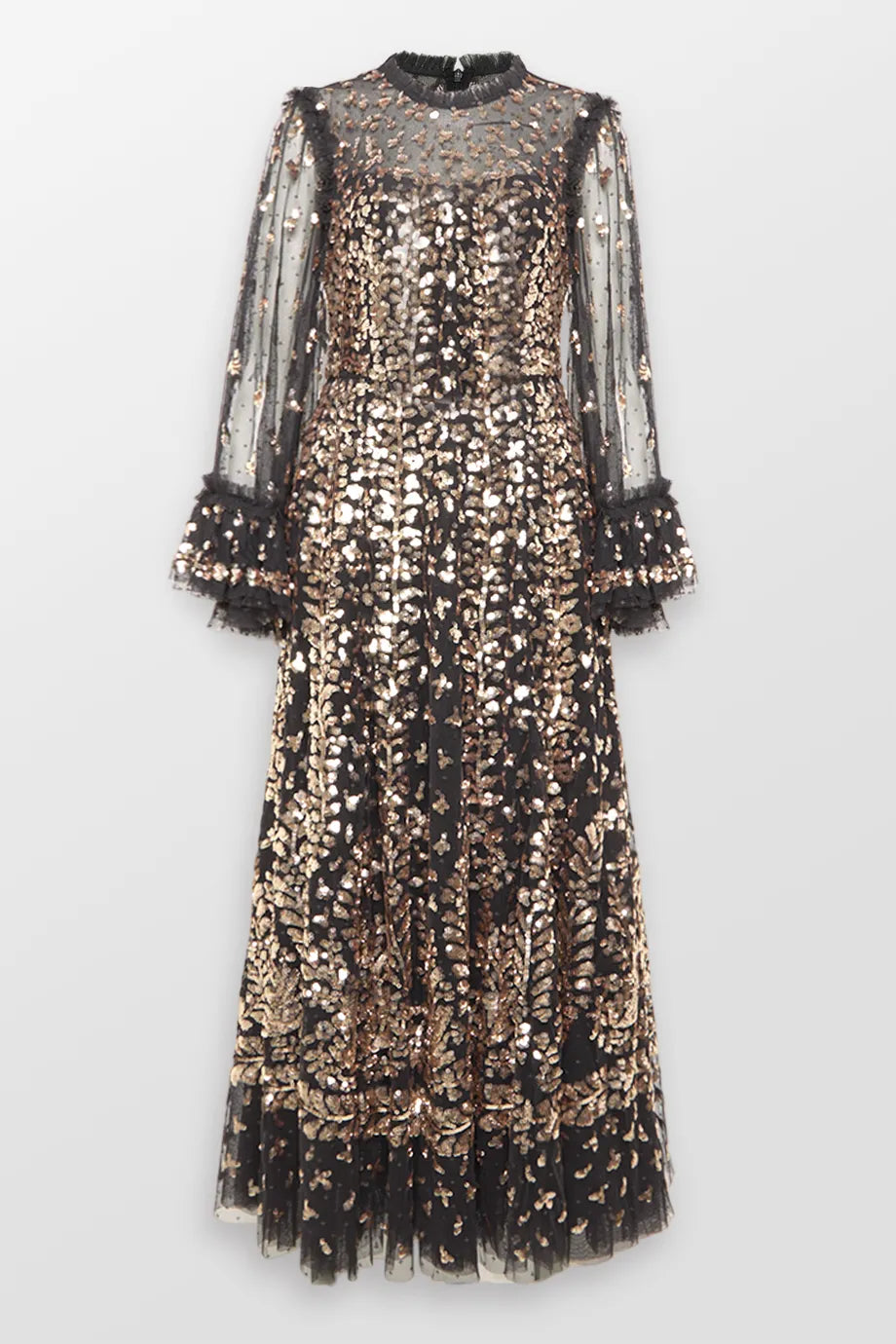 Fern Sequin Evening Dress Sequin Backless Dress