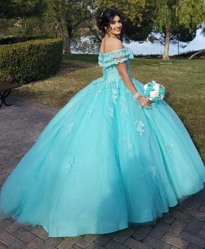 Off The Shoulder Lace Tulle Ball Gown Princess Dress Y3087 Tulle Dress Layers